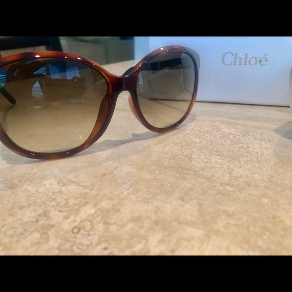 Chloe Tortoise Cat Eye Sunglasses - Picture 7 of 8